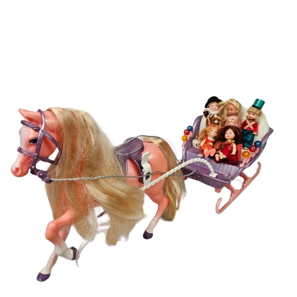 Rare Barbie Nutcracker Marzipan Candy Sleigh‎ & 5 Sugar Plum Fairies Play Set - Picture 15 of 15